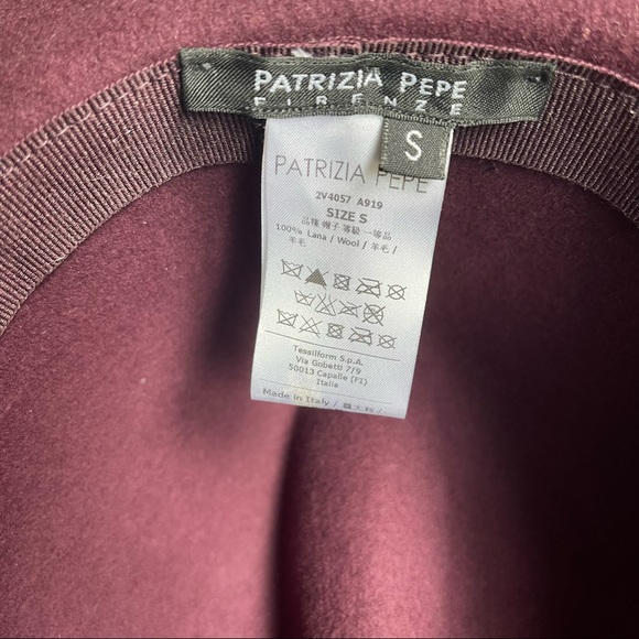 Patrizia Pepe wide brimmed purple felt hat, 100% wool (size small) - Picture 4 of 6